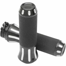 Xf-2-0630-1612 Drag Specialties 0630-1612 Custom-tailored Grips - Black With Clear Cuts Xf-2-0630-1612 Drag Specialties 0630-1612 Custom-tailored Grips - Black With Clear Cuts