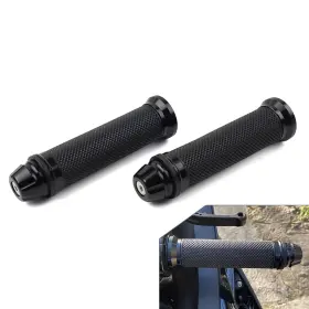 Earthoee 550731655401 Motorcycle 7/8 Inch Handle Bar Hand Grip For Yamaha Honda Suzuki Black