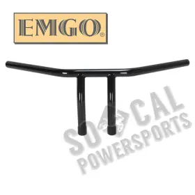 0793411b Emgo 1 Inch Drag Bar - 6 Gloss Black