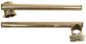 23-93121 Emgo 7/8 Inch Steel Clip-on Handlebars - 35mm Fork Tube Chrome Motorcycle 824723