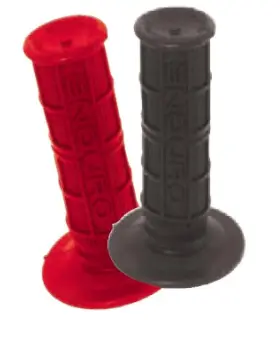 42-24624 Emgo Soft Rubber Enduro Twist Throttle Grips - Red