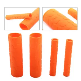 Enen-tradingusa 612051119640 2pc Hand Grips Dirt Bike Soft Trp Handle Bar Handbrake Cover Motorcycle Orange