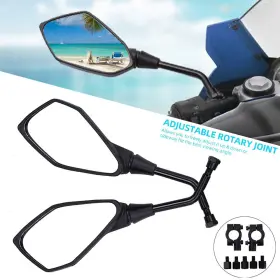 Mas2oo30tyooo901-a Eway Pair 7/8 Inch 22mm Handle Bar End Rearview Mirrors Universal Motorcycle Atv Scooter