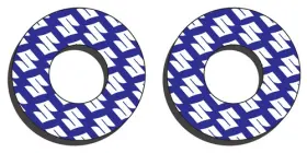 22-67400 Factory Effex Grip Donuts Suzuki Sft Blue White 22-67400 Factory Effex Grip Donuts Suzuki Sft Blue White