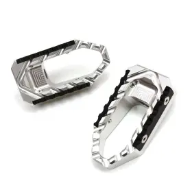 Clfafpfg15sitoursithxxcc001 Fastmotosport Cnc Silver Wide Rider Front Foot Pegs For Ducati Monster 1200 R 2016-2019