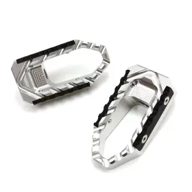 Clfafpfg95sitoursithxxcc001 Fastmotosport Cnc Silver Wide Touring Rider Front Foot Pegs For Yamaha Tracer 900 Gt 2019-2020