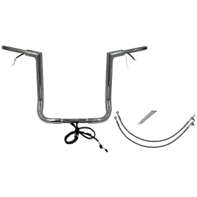 601216 Fat Baggers Handlebar Kit - Flat Top 16 Inch Chrome