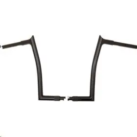 908014-b Fat Baggers Inc. 1-1/4 Inch Ez Install Pointed Top Handlebars-gloss Black-908014-b