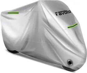 Ft0154 Favoto Us Motorcycle Cover Waterproof Outdoor - Cool Silver 104 Inch