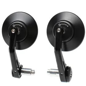 801-0028 Fenrir Cnc Aluminum Alloy Round Cafe Racer Retro Black Motorcycle Bar End Mir 801-0028 Fenrir Cnc Aluminum Alloy Round Cafe Racer Retro Black Motorcycle Bar End Mir