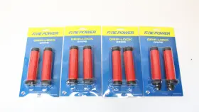 24-1273 Fire Power Grip-lock Grips Red/black Lot Of 4