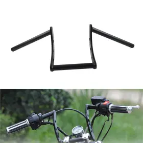 Flashbuyeasy 412000118423 7/8 Inch Handlebars Z Bar Drag Bars Black For Harley Chopper Cruiser Motorcycle