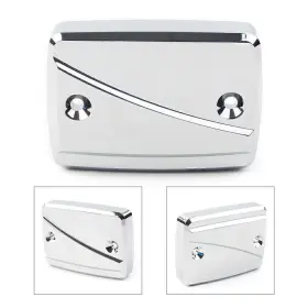 Flashbuyeasy 550737700181 For Kawasaki Vulcan Vn1600 Mean Streak Brake Clutch Fluid Reservoir Cover Chrome