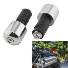 Flashbuyeasyusa 420015255590 Bar Ends Hand Grip Handlebar End Caps Chrome For Yamaha Vmax 400 450 500 750