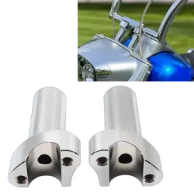Flashbuyeasyusa 463984437062 3.5 Inch Straight Handlebar Risers Fit Harley 1 Bar Dyna Sportster Softail Chrome