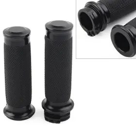 Flashbuyeasyusa 550725551399 1 Inch Handle Bar Hand Grips Fit Harley Touring Sportster Xl883 Xl1200 Black 2pcs Us