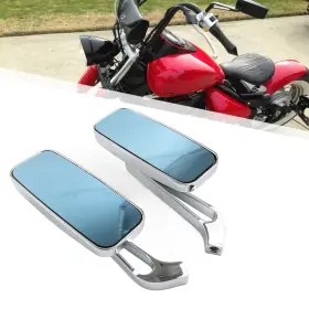 Fortodayy 550754642860 Rectangle Motor Rear View Side Mirrors For Harley Street Glide Road King Chrome