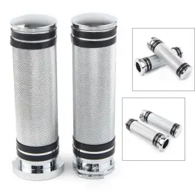 Fortodayyus 550729280660 1ftft Handlebar Hand Grips Chrome For Sportster Dyna Softail Touring V-rod 2pcs Us