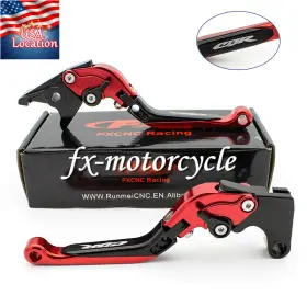 Fx-147-fs-220310-m-2 Fxcnc For Cbr900rr 1993-1999 Cnc Fold Extend Brake Clutch Levers Cbr Logo Adjustable