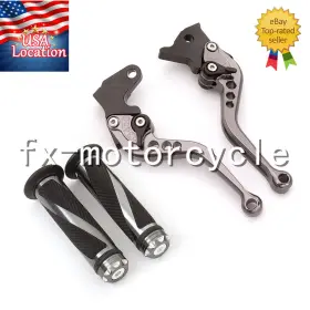 Fx-147-fs-220803-m-24 Fxcnc For Yamaha Yzf 350 Banshee 1997-2008 Brake Clutch Levers Grips Short Gray Cnc