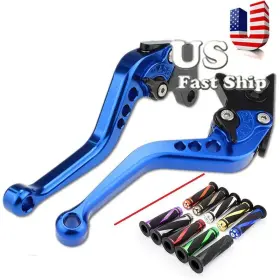 Fx-147-rzm1j-200922-z-41-m-3 Fxcnc For Suzuki 600/750 Katana Gsxr-750/600 Cnc Short Brake Clutch Lever Grips Blue