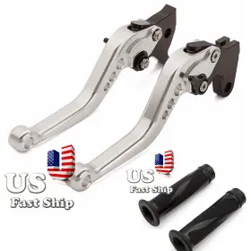 Fx-147-rzm4j-240918-z-m-21 Fxcnc Cnc Short Brake Clutch Lever Handlebar Grips For Continental Gt 650 Silver&black