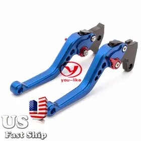 Fx-147-rzm4j-250408-51 Fxcnc Cnc Blue Short Brake Clutch Levers For Yamahayfz450 Yfz450r 2009-2020 Atv 2019