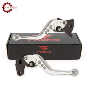 Fx-147-yswe-210803-z-40 Fxcnc For Yamaha Raptor Yfm660 Warrior Yfm350 2002-2004 Cnc Brake Clutch Levers Silver