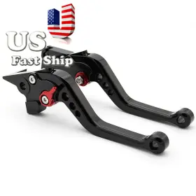 Fx-147sb-rzm4j-201007-m-2 Fxcnc Cnc Black Adjustable Short Brake Clutch Lever Set For Xv700 1985-1987 1986 85
