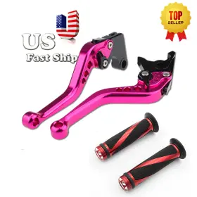 Fx-147sbt-rzm4j-201123z-m-51 Fxcnc Pink Short Brake Clutch Lever&red Hand Grips For Yamaha Yzf 350 Banshee 97-08 Fx-147sbt-rzm4j-201123z-m-51 Fxcnc Pink Short Brake Clutch Lever&red Hand Grips For Yamaha Yzf 350 Banshee 97-08
