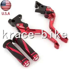 Fx-5d147-ks-221110-m-31 Fxcnc For Yfz450 Yfz450r 2009-2020 Adjustable Brake Clutch Levers Cnc Handle Girps Red