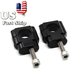 Fx-cbgd-28mm-rzm4j-210107-m Fxcnc 1-1/8 Inch 28mm Billet Handlebar Fat Bar Mount Clamp Adapter Riser Dirt Bike Black