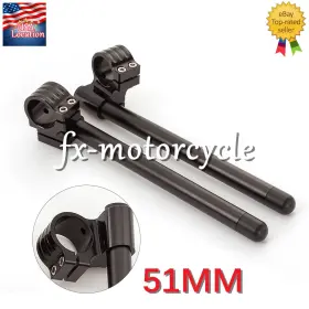 Fx-flcb-51mm-h-es-210917-m-90 Fxcnc 51mm Riser 1 Inch Clip Ons Fork Handlebar Ends Tube Clipon Universal 10 Degrees Set
