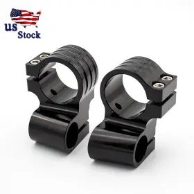 Fx-flcb-pt-rzm2e-210929-m-2 Fxcnc Us Cnc Motorcycle Black 31mm Riser Fork Tube Clip Ons Handlebar Head Mount