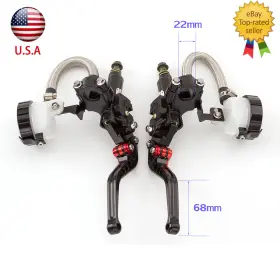 Fxcnc Fx-gsb-zc-ks-211016-m-7 Cnc Reservoir Master Cylinder Pump Brake Lever Hydraulic 7/8 Inch 22mm Aluminum Black