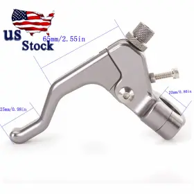 Fx-lhsb-clb-rzm2e-200107-6-3 Fxcnc Cnc 7/8 Inch 22mm Stunt Clutch Lever Gray For Yamaha Suzuki Honda Kawasaki