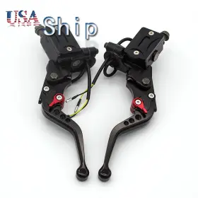 Fx-sb-016-z-rzm2j-190319-m-1 Fxcnc Us Stock Hydraulic Brake Clutch Master Cylinder Levers For 7/8 Inch 50-400cc Pair