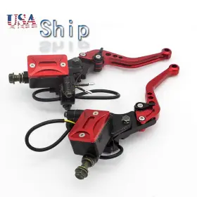 Fx-sb-016-z-rzm4j-180717-5-4 Fxcnc Usa 7/8 Inch For 50-400cc Red Honda Hydraulic Brake Clutch Master Cylinder Lever Cnc Fx-sb-016-z-rzm4j-180717-5-4 Fxcnc Usa 7/8 Inch For 50-400cc Red Honda Hydraulic Brake Clutch Master Cylinder Lever Cnc