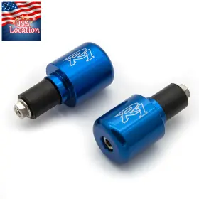 Fx-sbd-78-es-211030-1-7 Fxcnc For Yamaha Yzf R1 1998 1999-2014 2015 2016 Blue Cnc Handlebar Ends Plug Bar Logo