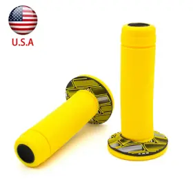 Fx-sbt-053-ks-211022-m-1 Fxcnc Yellow Universal Rubber Handlebar Hand Grips Handle Bar Ends Dirt Bike 7/8 Inch Usa