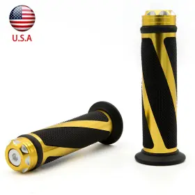 Fxcnc Fx-sbt-es-210918-m-53 7/8 Inch 22mm Cnc Hand End Handle Bar Grips Handlebar Grab Universal Racing Gold