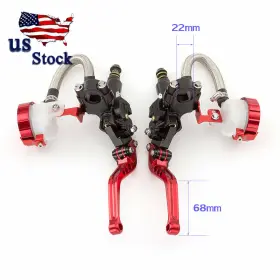 Fx-scb-gsb-rzm2j-190822-z-5-1 Fxcnc Aluminum Handlebar Master Cylinder Hydraulic Brake Clutch Levers Red