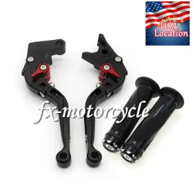 Fx-sz-fs-220125-m-85 Fxcnc For Honda Cbr250r 2011-2013 Adjust Fold Extend Brake Clutch Levers Grips Black