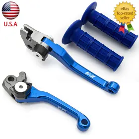 Fx-yyc-147-ks-220728-4-6 Fxcnc For Yz125 Yz250 2015-2023 Cnc Brake Clutch Levers Grips Yz Logo Aluminum Blue