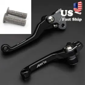 Fx-yyc-147-r1j-250107-m-2 Fxcnc Cnc Pivot Clutch Brake Levers Logo Hand Grips For Suzuki Rmz450 05-22 Black&gray