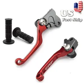 Fx-yyc-147-r3j-250331-2 Fxcnc Cnc Dirtbike Pivot Clutch Brake Lever Crf Logo Grips For Honda Crf230f 2003-17
