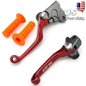 Fx-yyc-147-r3j-251231-2 Fxcnc For Honda Crf230f 2003-2020 Cnc Off-raod Clutch Brake Levers Logo& Orange Grips