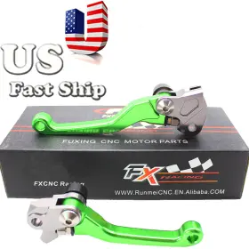 Fx-yyc-147-rzme-190819-8-2 Fxcnc Fit Kawasaki Klx150s 2009-2011 2012 2013 Cnc Green Dirt Bike Brake Clutch Levers