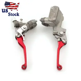 Fx-zyb-crf-yswe-20231215-m-64 Fxcnc Cnc Brake Clutch Cylinder Levers For Honda Crf150r Crf50r Crf450r 2007-2012 Red