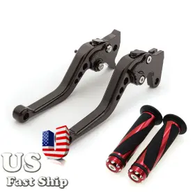 Fx-147-rzm4j-191029-z-m-1 Fxcnc Racing Usa Stock Short Brake Clutch Lever Grips For Honda Cbr1000rr/fireblade 04 05-07